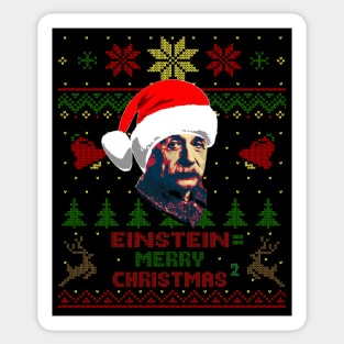 Albert Einstein E=MC2 Christmas Sticker